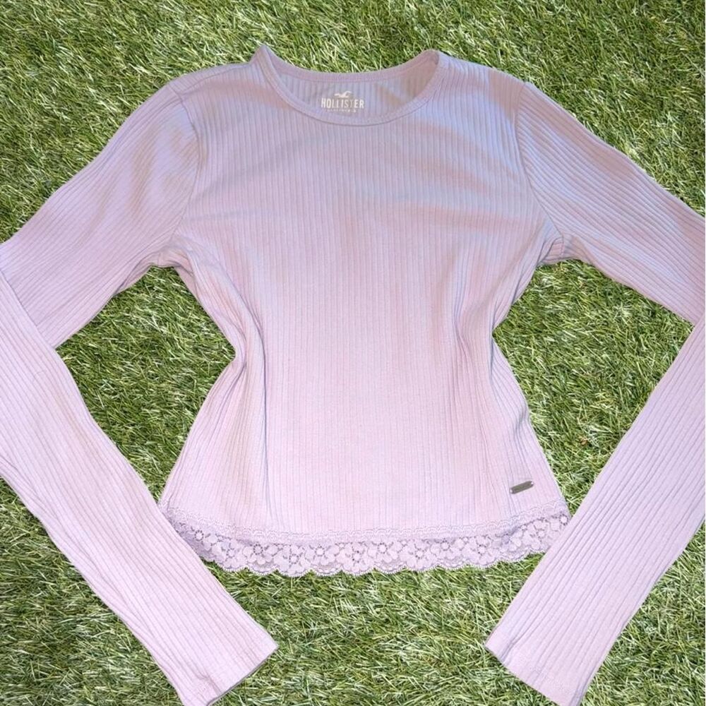 Hollister-co Women's Purple and Pink Blouse